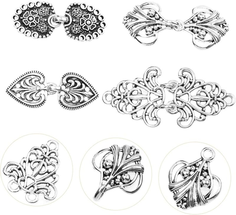 ربط الرداء بأبازيم حزام من الكاب القديم 4 قطع مشبك مشبك من سبائك الزنك والحديد - Image 2